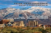 PEAK PERFORMANCE 2018 CONFERENCE · STARTEL/PTD/TASCOM CONFERENCE 2018 AGENDA TECHNICAL DAY • SUNDAY, APRIL 22 YOU ARE WELCOME TO ATTEND ANY SESSION OF YOUR CHOICE. Day & Time Session