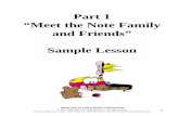 Part 1 “Meet the Note Family and Friends” Sample Lessonlandofmusic.com/images/downloads/SamPt1.pdf · Sample Lesson – Part 1, “Meet the Note Family and Friends ... Use Note