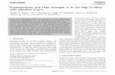 Superplasticity and High Strength in Al-Zn-Mg-Zr Alloy with … · 2019-08-26 · Superplasticity and High Strength in Al–Zn–Mg–Zr Alloy with Ultraﬁne Grains Ruslan Z. Valiev,*