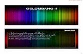 GELOMBANG II ... 12/24/2013 2 Sifat-sifat gelombang elektromagnetik • Gelombang elektromagnetik dapat merambat dalam ruang tanpa medium • merupakan gelombang transversal • tidak