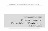 Traumatic Brain Injury Provider Training Manual...Chapter TBI Provider Training Manual 1 Introduction to Brain Injury Brain Injury Definitions A brain injury is any injury that results