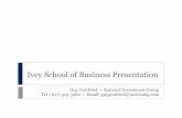 Ivey School of Business Presentationshares and in-the-money convertible debentures Repurchased 10% of its diluted shares outstanding at $10.41; just 6.5x estimated fiscal 2019 FCF