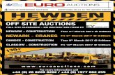 OFF SITE AUCTIONS · 2017-02-07 · 12.euroauctions.com .euroauctions.com 13 NEWARK - CRANES Friday 3rd March 2017 @ 9:00am 2008 Terex Demag AC100 100 Ton - choice of 2 2007 Terex