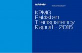 KPMG Pakistan Transparency Report - 2016...quality control is an essential requirement in performing high quality services. Accordingly, KPMG International has ... individual quality