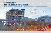 cEMENT - verlagbt.de · 2016-11-21 · Maintenance in the cement industry • Modern maintenance and repair schemes • Diagnostic techniques and maintenance management • Strategies