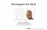 Strategies for ELD - Tulare County Education Office...selected. Students write onesentence summary about the passage. InsideOutside Circle Students engage in conversation with diverse