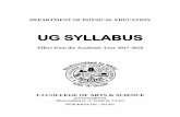 UG SYLLABUS - jjc.kvet.injjc.kvet.in/2016-17_syllabus_pdf/13. Physical Education/B.Sc. Physical... · DEPARTMENT OF PHYSICAL EDUCATION UG SYLLABUS Effect from the Academic Year 2017-2018