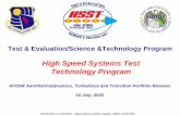High Speed Systems Test Technology Program...High Speed Systems Test Technology Program AFOSR Aerothermodynamics, Turbulence and Transition Portfolio Reviews 15 July, 2015 . Distribution