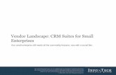Vendor Landscape: CRM Suites for Small Enterprises · Vendor Landscape: CRM Suites for Small Enterprises Info-Tech Research Group 3 The Info-Tech CRM Research Agenda Info-Tech’s