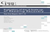 Evaluation of the i3 Scale-up of Reading Recovery · Education’s Investing in Innovation (i3) Fund to expand the use of Reading Recovery across the country. The award was intended