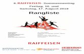 Freitag, 16. und Samstag, 17. August 2019 Rangliste · PDF file Swisslos, Sportförderung Kanton Obwalden Banden-Sponsoren Ettlin & Partner AG, Sarnen Ski + Sport Achermann AG, Alpnach