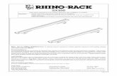 SX FLUSH RAIL LEG KIT - Rhino-Rackvpm.cdn.rhinorack.com.au/Instructions/Parts/Legs/SX100.pdf · 2020-02-06 · Page 2 of 8 SX Leg Kit Instructions - Instrucciones del kit de piernas