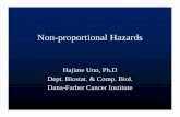 Non-proportional Hazards - Harvard UniversityNon-proportional Hazards Hajime Uno, Ph.D Dept. Biostat. & Comp. Biol. Dana-Farber Cancer Institute. Kaplan-Meier Logrank test Cox’s