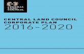 CENTRAL LAND COUNCIL CORPORATE PLAN 2016-2020 · We, as the accountable authority of Central Land Council, present the 2016/17 Central Land Council corporate plan, which covers the