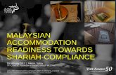 MALAYSIAN ACCOMMODATION READINESS TOWARDS SHARIAH … · Quran, prayer mat upon request • Numerous hoteliers have provided prayer rooms and halal food INVESTORS • Readiness among