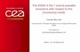 The ENDF-6 file 7 and its possible evolutions with respect to the … · 2016-05-20 · Position of the problemSome proposals for thermal binding data in the ENDF formatConclusionMicellaneous