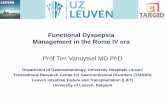 Functional Dyspepsia Management in the Rome IV Functional Dyspepsia. Management in the Rome IV era