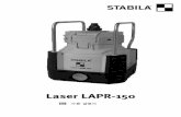 Laser LAPR-150 · 레이저 높이를 변경시키지 말고, 레이저 기기 전체를 90° 로 돌리십시오( 다시 말해서, 삼각 받침대는 사용치 마십시오), 그리고