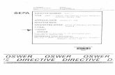 OSWER OSWER OSWER DIRECTIVE DIRECTIVE D · 2017-03-23 · -tP ST.,. UNITED STATES ENVIRONMENTAL PROTECTION AGENCY WASHINGTON, D.C. 20460 JAN 27 1966 OFF CE Of S AND E MEMORANDUM SUBJEC'