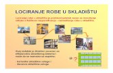 Lociranje robe [Read-Only] - University of Belgrade...Zadatak (strategija) lociranja je da definiše poziciju gde će po ulazu (prijemu) u skladište da se smesti (uskladištiti) prispela