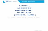 Asbestos Management Plan · Web viewContact Details of the School List to write the Principal, Asbestos Coordinator and date of Asbestos Management Plan details