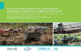 Is ecosystem-based adaptation effective?Ecosystem-based adaptation (EbA) is an increasingly popular strategy for addressing the linked challenges of climate change and poverty in poor