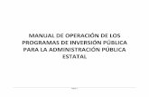 MANUAL DE OPERACIÓN DE LOS PROGRAMAS DE INVERSIÓN … · 2017-03-06 · Página: 5 Manual de Operación de los Programas de Inversión Pública para la Administración Pública