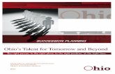 Succession Planning Manager’s Toolkit · Introduction Letter… Welcome to the Ohio’s Talent for Tomorrow and Beyond, Succession Planning . Manager’s Toolkit. This toolkit has