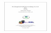 Ecological Soil Screening Level for Iron - Risk assessmentEcological Soil Screening Level for Iron Interim Final OSWER Directive 9285.7-69 U. S. Environmental Protection Agency Office