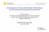 Development of Eye-Safe Lidar Technology for Aerosol and ... · Development of Eye-Safe Lidar Technology for Aerosol and Cloud Measurements ... Chemical and Biological Agent Detection