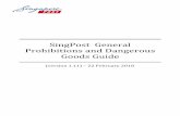 SingPost’s Dangerous Goods / General Prohibitions...1 Table Of Contents Page No.… Part A – General Prohibitions 1) General Prohibitions – IMDA (Postal Services Regulations),
