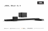 JBL Bar 5 3 d ansk 1. introdUKtion tak for købet af jbl bar 5.1. jbl bar 5.1 er designet til give en ekstraordinær lydoplevelse fra dit hjemmeunderholdningssystem. Vi opfordrer dig