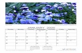 2020 Photo Calendar - Flowerscalendars.vertex42.com/pdfs/2020-photo-calendar_flowers.pdf · 2019-08-15 · 2020 Photo Calendar - Flowers Author: Vertex42.com Created Date: 8/15/2019