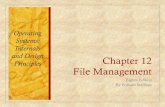 and Design Chapter 12 Principles File Management(a) Pile File (c) Indexed Sequential File (d) Indexed File Figur e 12.3 Common File Organizations V ariable-length records V ariable