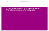 Trenchless Construction Techniques Analysis · Trenchless technology has been in development for pipe installation since the 1970s, arising from the oil and gas industry in the United