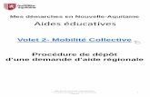 Volet 2- Mobilité Collective Procédure de dépôt...Mes démarches en Nouvelle Aquitaine - Procédure de dépôt d une demande d'aide Mob'Co 3 Mes démarches en Nouvelle-Aquitaine
