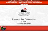 Application of United Nations Framework Classification 2009 … · 2015-11-19 · Application of United Nations Framework Classification – 2009 (UNFC-2009) for Uranium Resources