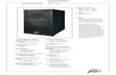 SPECIFICATIONS SP™ 118 - American Musical Supply...Description The SP 118 is a subwoofer designed to enhance the low end in SP and other full-range speaker systems. Other uses include