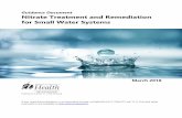 Guidance Document Nitrate Treatment and Remediation for ... · Guidance Document Nitrate Treatment and Remediation for Small Water Systems Publication Number 331-309 (Revised) If