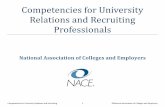 Competencies for University Relations and Recruiting ...Competencies for University Relations and Recruiting 5 ©National Association of Colleges and Employers To begin the assignment,