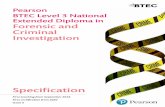 Pearson BTEC Level 3 National Extended Diploma in Forensic ... · Forensic Science specification Issue 3 to 4 changes Summary of changes made between Issue 3 and Issue 4 Page ...