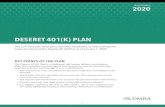 DESERET 401(K) PLAN - DMBA.com The Deseret 401(k) Plan is a traditional safe harbor defined contribution