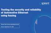 Testing the security and reliability of Automotive ... · Razvan Petre, Spirent Communications IEEE-SA Ethernet & IP @ Automotive Technology Day, Sept 24th 2019, Detroit 6 •It is