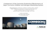 Comparison of the Corrosion Protection Effectiveness of ... · Comparison of corrosion on ER Probes (right) in VCI and nitrogen blanket protection system. There is minor rust formation