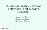 LC-MS/MS analysis of three antibiotics used in swine ...LC-MS/MS analysis of three antibiotics used in swine production Jonathan Bailey Dani Degenhardt Allan J. Cessna. Environment