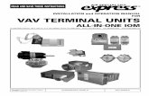 INSTALLATION and OPERATION MANUAL FOR VAV TERMINAL … · the damper blades. 7. The diameter of the inlet duct in inches must be equal to the listed inlet collar diameter of the terminal
