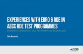 Experiences with Euro 6 RDE in AECC RDE test programmes · Experiences with Euro 6 RDE in AECC RDE test programmes 3 Diesel vehicles (focus on NOx) and Gasoline vehicles (focus on