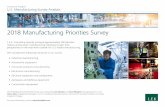 2018 Manufacturing Industry Outlook Survey · U.S. Manufacturing Survey Analysis Executive Insights 2018 Manufacturing Priorities Survey L.E.K. Consulting recently surveyed approximately