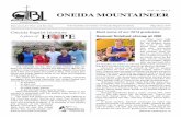 H PE Samuel finished strong at OBI - Oneida Baptist Institute color.pdf · 2014-05-23 · Founded in 1899 oneida mountaineer VOL. 91, NO. 3 Education for Time and Eternity A bi-monthly