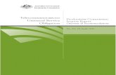 Telecommunications Universal Service Obligation - … · Web viewThe telecommunications universal service obligation (TUSO) is one of several policy instruments to meet the Australian